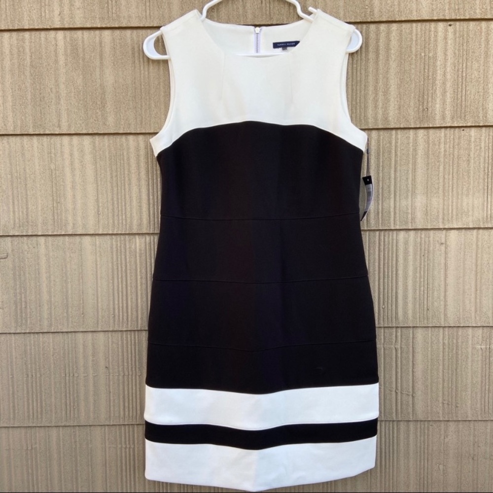 NWT Tommy Hilfiger Black and White Dress Sz  6